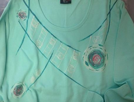 Triko čáry na zelenkavé dárek triko dámské 