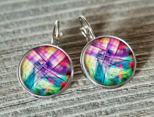 Duhovky- visací náušnice