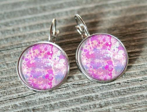 PINK :-) originální náušnice strom letní hvězda květ zahrada králík zajíc léto neon valentýn pryskyřice pink duha kvítek duhovka duhové neonové nevšední 