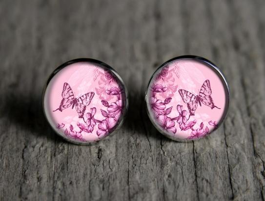 Motýl- puzetkové náušnice