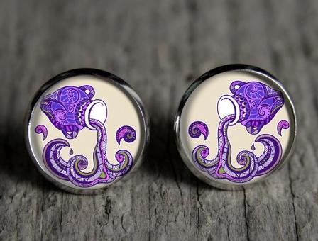 Vodnář originální dárek náušnice podzim letní léto valentýn pryskyřice duha puzetky nevšední nušnie zima vánoce 