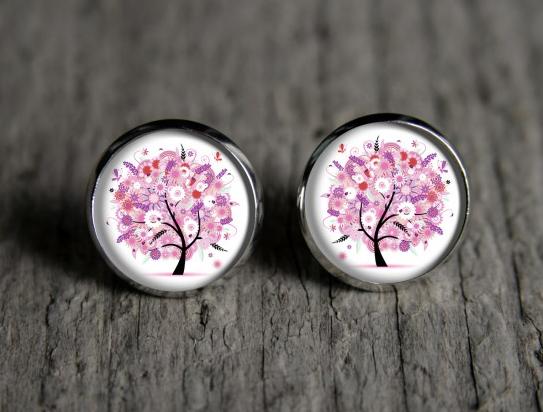 Jaro originální dárek náušnice podzim letní léto valentýn pryskyřice duha puzetky páv nevšední nušnie zima vánoce 