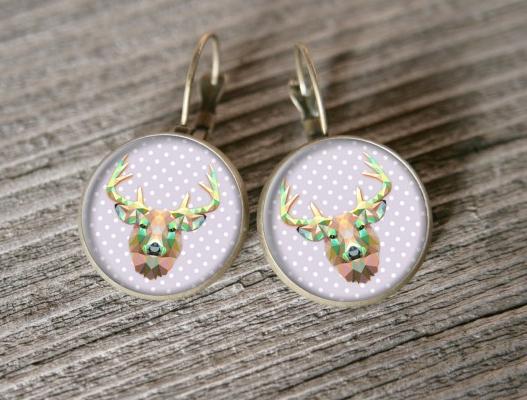 Deer originální strom letní hvězda květ zahrada králík zajíc léto neon valentýn pryskyřice pink duha kvítek duhovka duhové neonové frida jelen nevšední motýl náušnice 