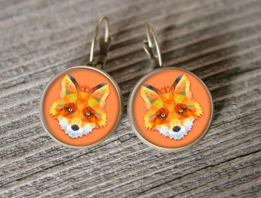 Fox originální strom letní hvězda květ zahrada králík zajíc léto neon valentýn pryskyřice pink duha kvítek duhovka duhové neonové frida nevšední liška fox motýl náušnice 