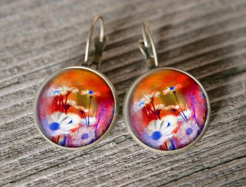 Horký den originální strom letní hvězda květ zahrada králík zajíc léto neon valentýn pryskyřice pink duha kvítek duhovka duhové neonové frida nevšední motýl náušnice 