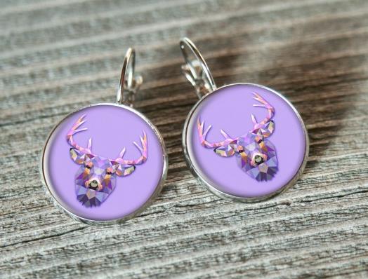 Deer originální strom letní hvězda květ zahrada králík zajíc léto neon valentýn pryskyřice pink duha kvítek duhovka duhové neonové frida nevšední motýl náušnice 