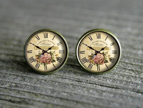 Ciferníky originální dárek náušnice podzim letní léto valentýn pryskyřice duha puzetky páv nevšední nušnie zima vánoce 