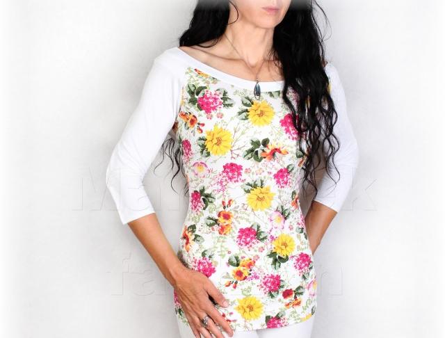 Triko květy vz.136