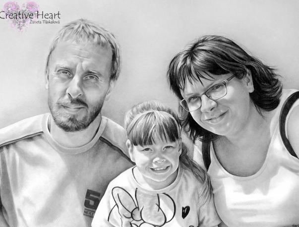 Kresba portrétu na přání