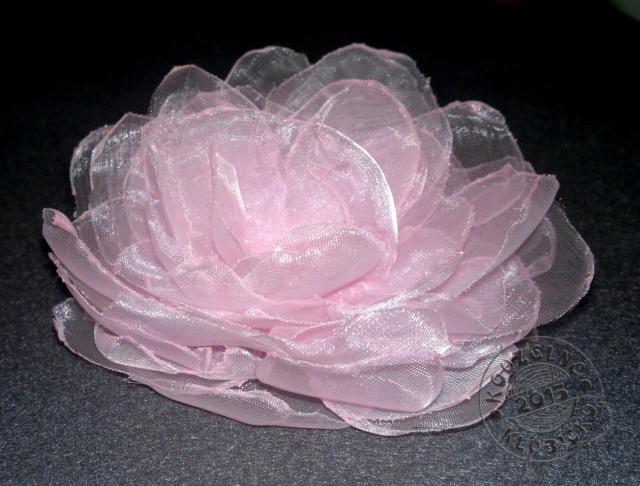 Květ Růžová pastelka spona lístek květ organza korálek špendlík zapínání lotos filc brožový můstek tvar spona na oděv brož z organzy spona z organzy spona na vlasy spona na tašku 
