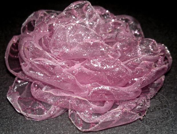 Květ Růženín spona lístek květ organza korálek špendlík zapínání lotos filc brožový můstek tvar spona na oděv brož z organzy spona z organzy spona na vlasy spona na tašku 