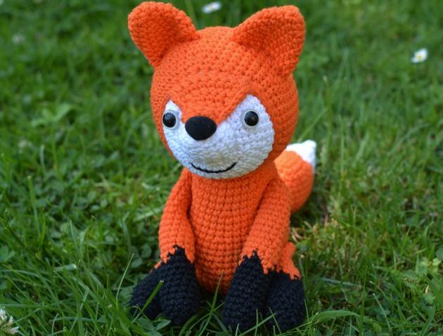 Liška ELiška - návod oranžová hračka háčkování rezavá zvířátko návod liška lištička crochet knitting návod na háčkování pattern háčkované návody budulínek 
