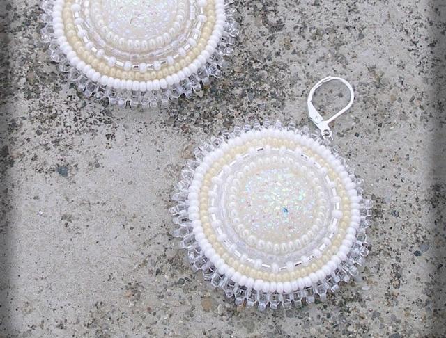 Růžové kvítí - náušnice