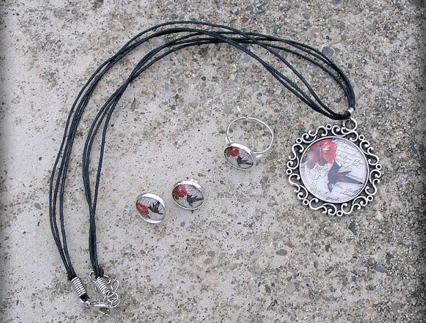 Růžové kvítí - náušnice