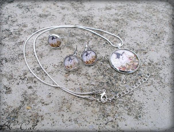 Růžové kvítí - náušnice