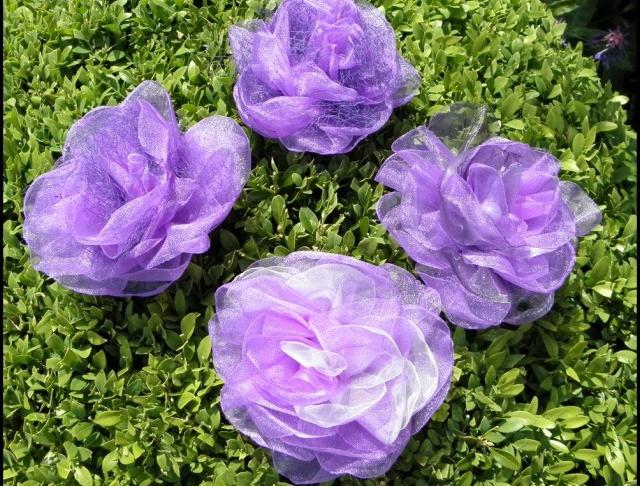 Růžové kvítí - náušnice