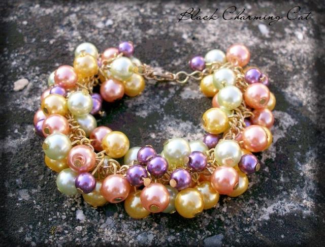 Růžové kvítí - náušnice