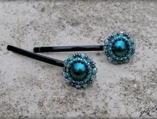 Růžové kvítí - náušnice