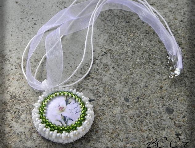 Růžové kvítí - náušnice