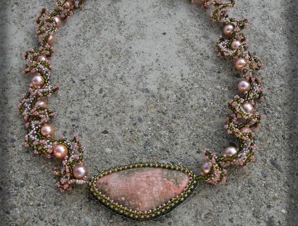 Růžové kvítí - náušnice