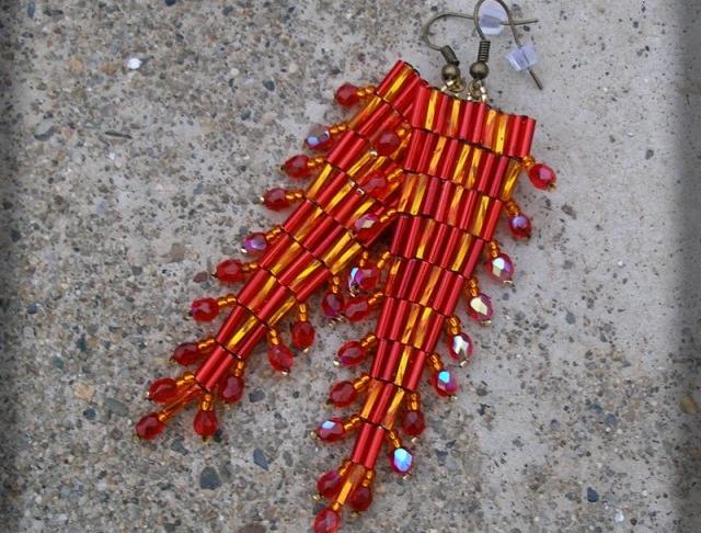 Růžové kvítí - náušnice