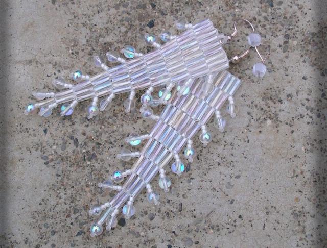 Růžové kvítí - náušnice