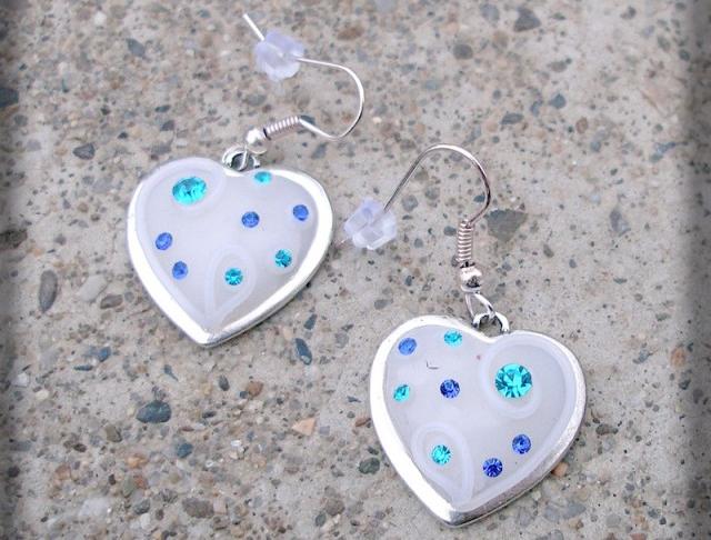 Růžové kvítí - náušnice