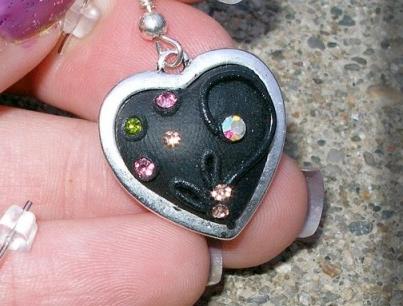 Růžové kvítí - náušnice