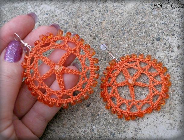 Růžové kvítí - náušnice