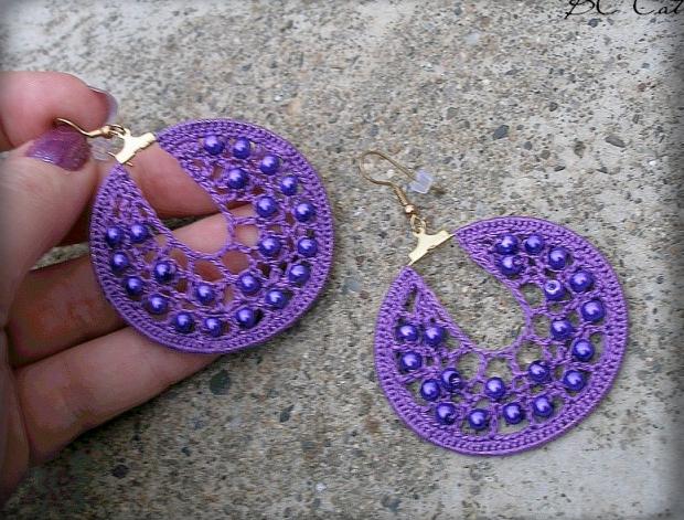 Růžové kvítí - náušnice