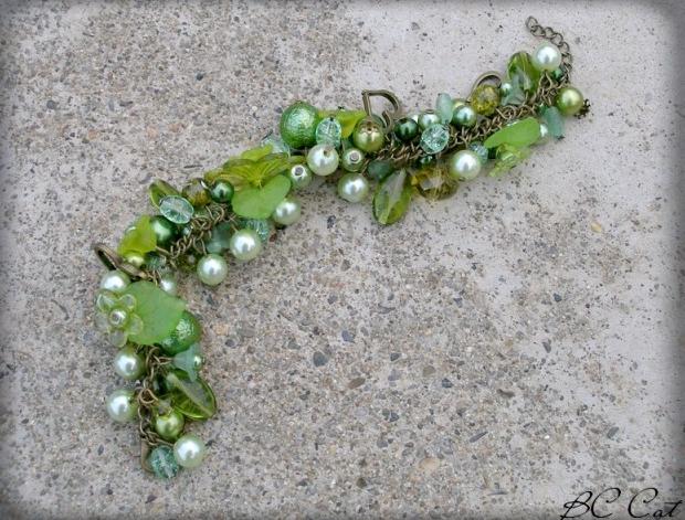 Růžové kvítí - náušnice