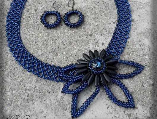 Růžové kvítí - náušnice