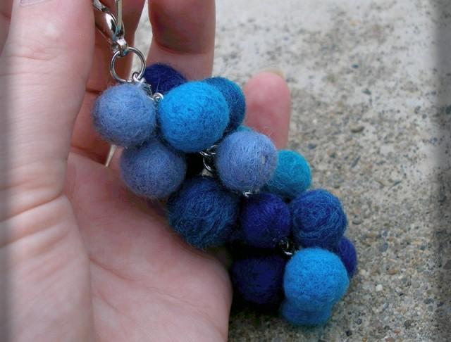 Růžové kvítí - náušnice