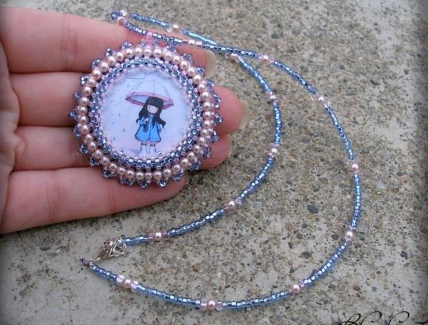 Růžové kvítí - náušnice