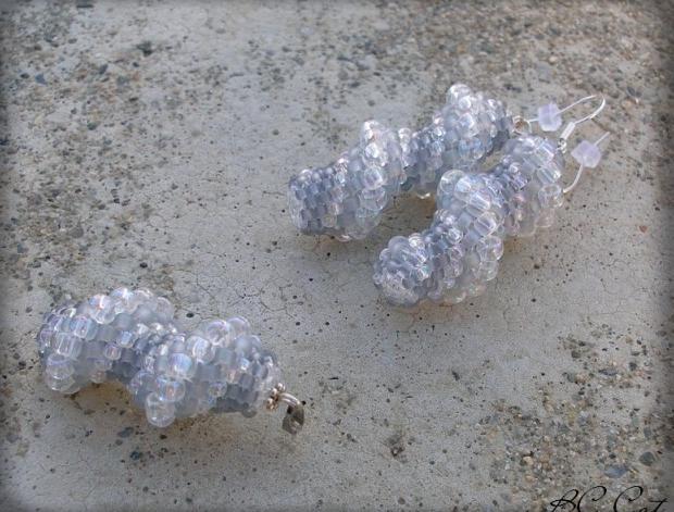 Růžové kvítí - náušnice