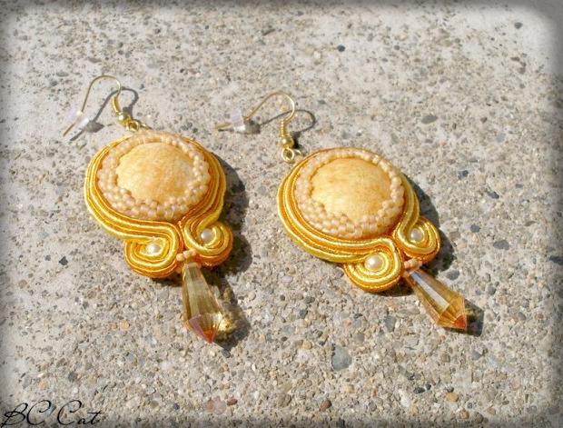 Růžové kvítí - náušnice