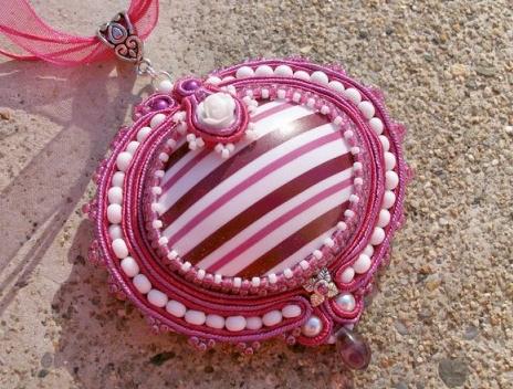 Růžové kvítí - náušnice