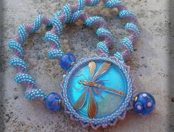 Růžové kvítí - náušnice