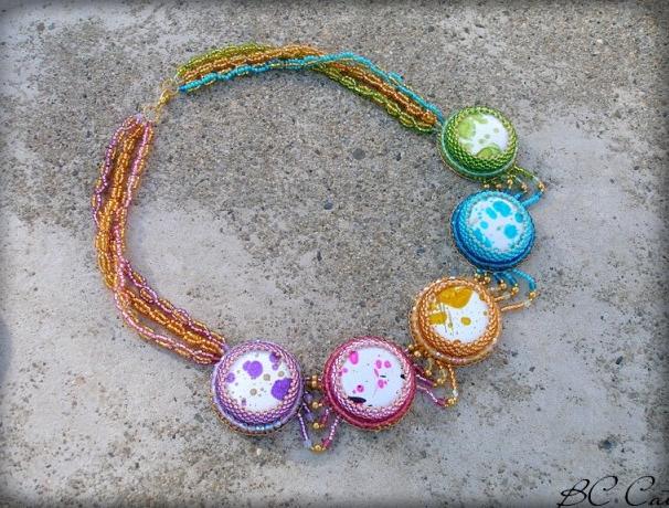 Růžové kvítí - náušnice