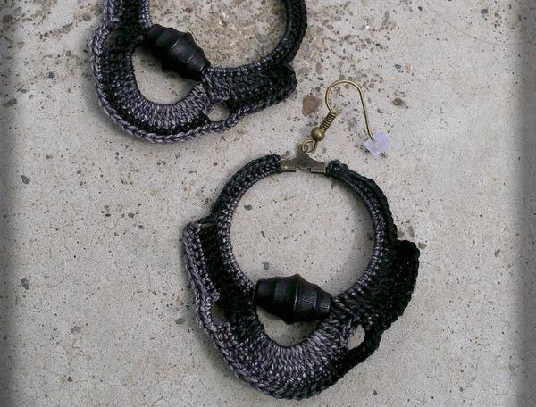 Růžové kvítí - náušnice