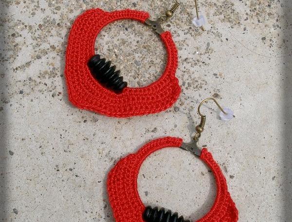 Růžové kvítí - náušnice