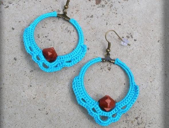 Růžové kvítí - náušnice