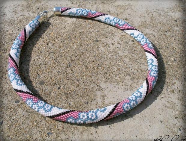 Růžové kvítí - náušnice