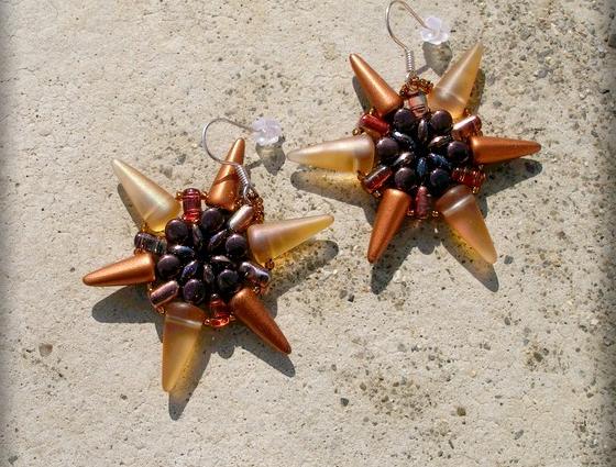 Růžové kvítí - náušnice