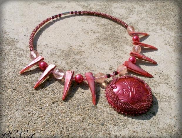 Růžové kvítí - náušnice