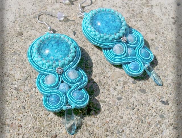 Růžové kvítí - náušnice