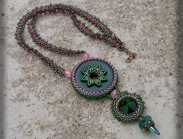 Růžové kvítí - náušnice