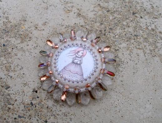 Růžové kvítí - náušnice