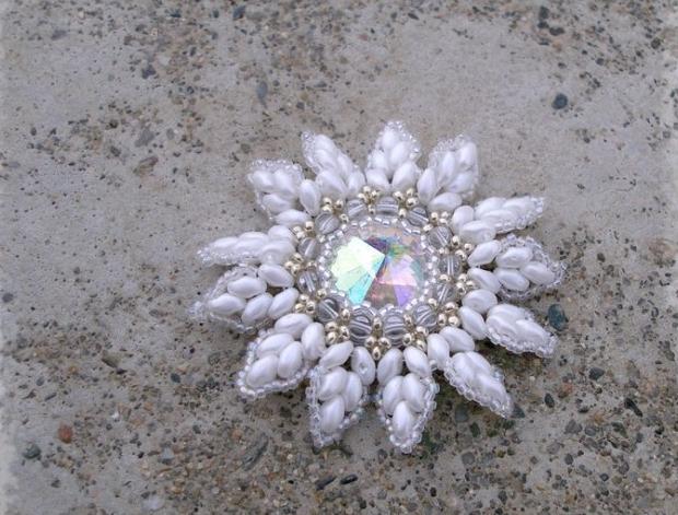 Růžové kvítí - náušnice