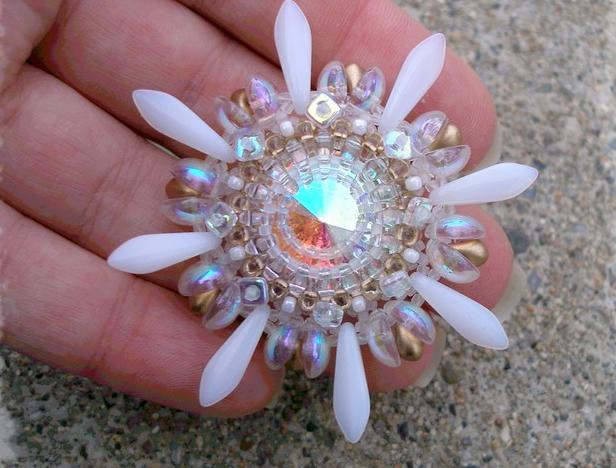 Růžové kvítí - náušnice